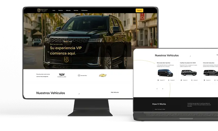 Escritorio mostrando la interfaz de Prestige Black Miami