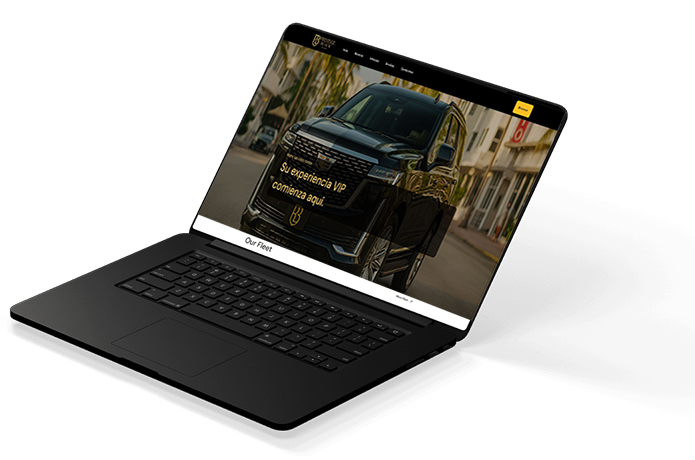 Laptop mostrando la interfaz de Prestige Black Miami